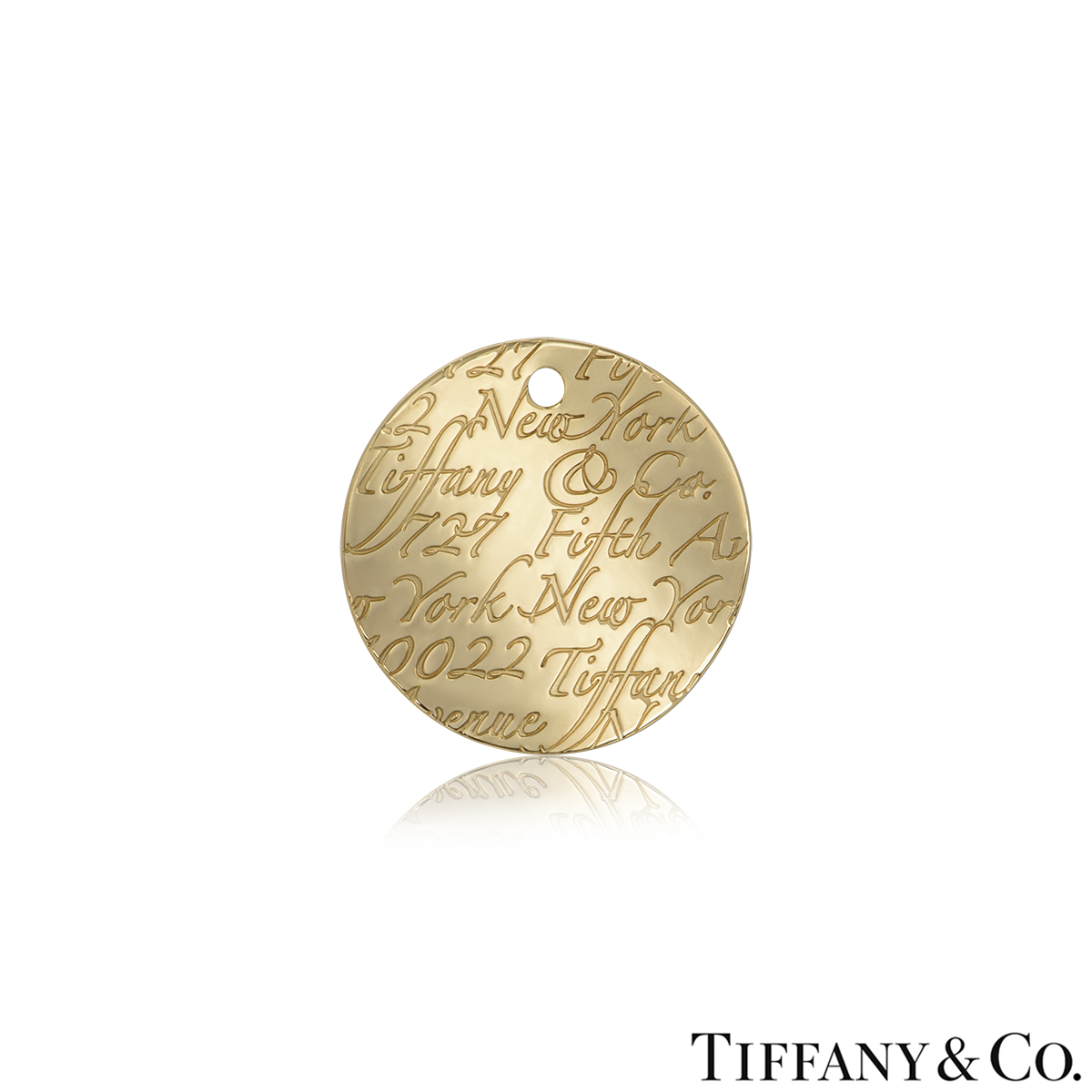 Tiffany & Co. Yellow Gold Round Notes Pendant